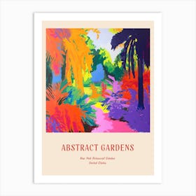 Colourful Gardens New York Botanical Garden Usa 3 Red Poster Art Print