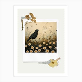 Scrapbook Bird Fairycore Painting 1 Art Print