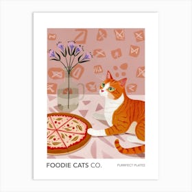 Foodie Cats Co Cat And Pizza 7 Art Print