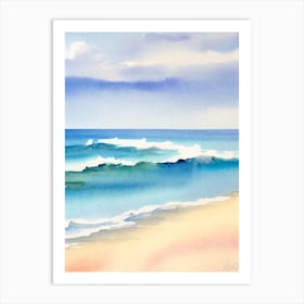 Playa De Las Teresitas, Tenerife, Spain Watercolour Art Print