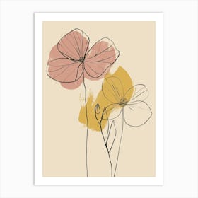 Fairbanks Flower Market Boho Minimalist Style Art Print