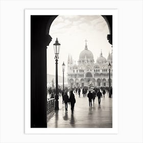Venice, Italy,  Black And White Analogue Photography  4 Art Print