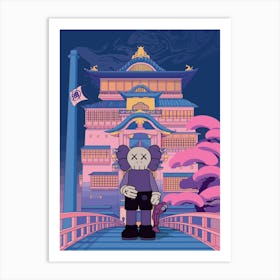 Japanese Castle kaws Art Print