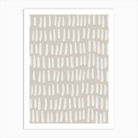 Neutral Abstract Lines 1 Art Print