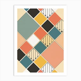 Bauhaus Colorful Board B Art Print