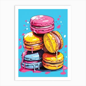 Dripping Pop Art Macaron Art Print