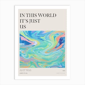 Harry Styles Retro Swirl Lyric Poster 7 Art Print