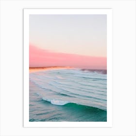 Merewether Beach, Australia Pink Photography 2 Art Print