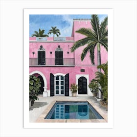 Pink House 11 Art Print