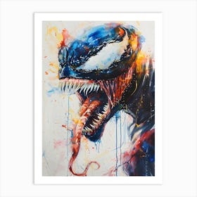 Venom Portrait Watercolor Art Print