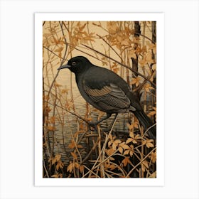 Dark And Moody Botanical Coot 2 Art Print