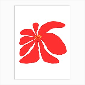 Red Flower Art Print