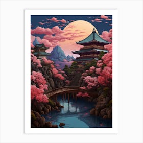 Japan Pixel Art 1 Art Print