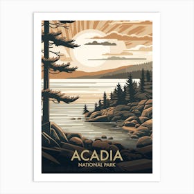 Acadia National Park Vintage Travel Poster 11 Art Print