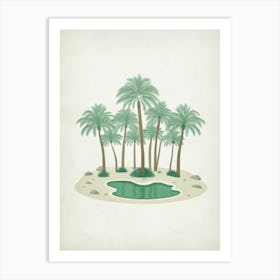 Palm Trees In The Desert Art Print