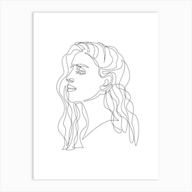 Portrait Of A Woman.Scandinavian wall art 10 Art Print