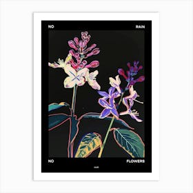 No Rain No Flowers Poster Lilac 1 Art Print