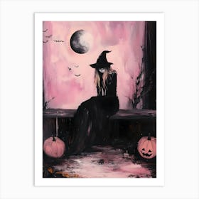 Witch In The Moonlight Art Print