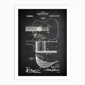 Guitar Gifts Acoustic Guitar Guitar Decor Guitar Wall Decor Guitar Poster Guitar Blueprint Guitar Patent Print Mg9911 Art Print