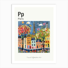 Kids Travel Alphabet  Paris 2 Art Print