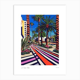 Las Vegas Stripe Nevada Matisse Style 3 Watercolour Travel Poster Art Print