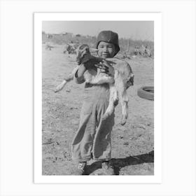 Mexican Boy With Goat, Crystal City, Texas By Russell Lee Art Print