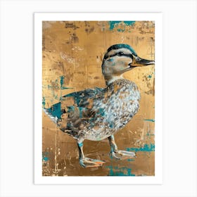 Ducklin Gold Effect Collage 1 Art Print