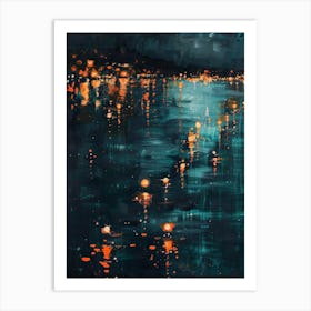 'Lights On The Water' Art Print