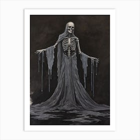 Dance With Death Skeleton Painting (80) Art Print