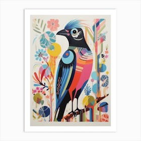 Colourful Scandi Bird Osprey 1 Art Print