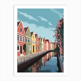 Amsterdam Colorful Houses and Canal Poster