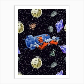 Star Wars Fabric - Soviet space art [Sovietwave] Art Print