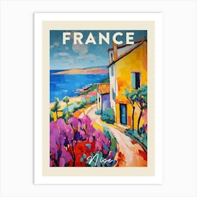 Nice France 5 Fauvist Painting Travel Poster Art Print