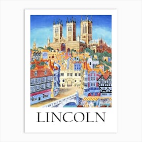 Lincoln, Vintage Travel Poster Art Print