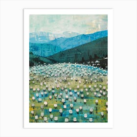 Field Of Sheep Art Print