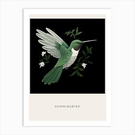 Ohara Koson Inspired Bird Painting Hummingbird 4 Poster Art Print