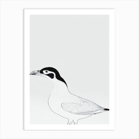 Great Auk Black & White Drawing Art Print