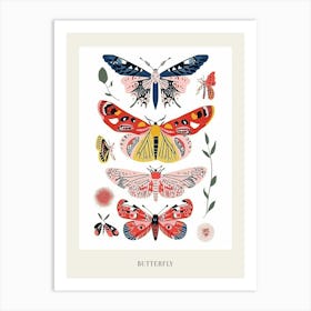 Colourful Insect Illustration Butterfly 5 Poster Art Print