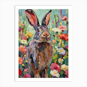 Polish Rex Rabbit Painting 3 Art Print