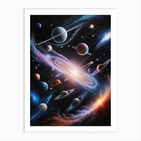 Planets In Space 11 Art Print