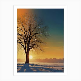 Tree In The Snow 2 Art Print