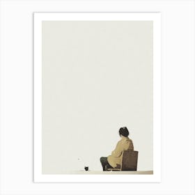 Woman Sitting On A Chair Art Print