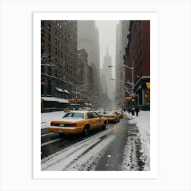 New York City Snow Art Print