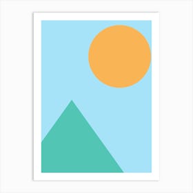 Sunset On A Mountain Art Print