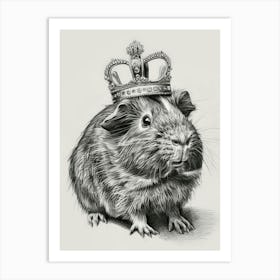 Guinea Pig With Crown 1 Art Print