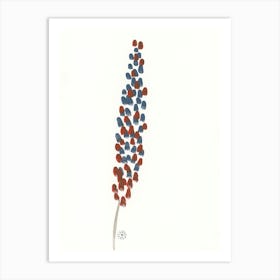 Minimal Lupin - flora flower vertical Art Print