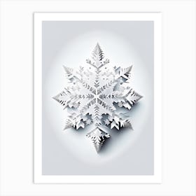 Diamond Dust, Snowflakes, Marker Art 1 Art Print