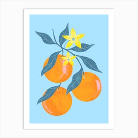 Oranges On A Branch Art Print