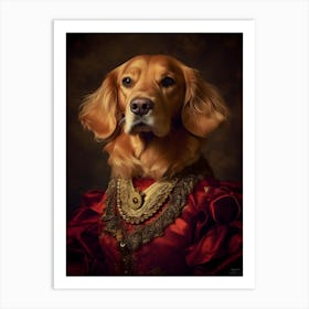 Golden Retriever Baroque 1 Art Print