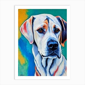 English Foxhound Fauvist Style Dog Art Print